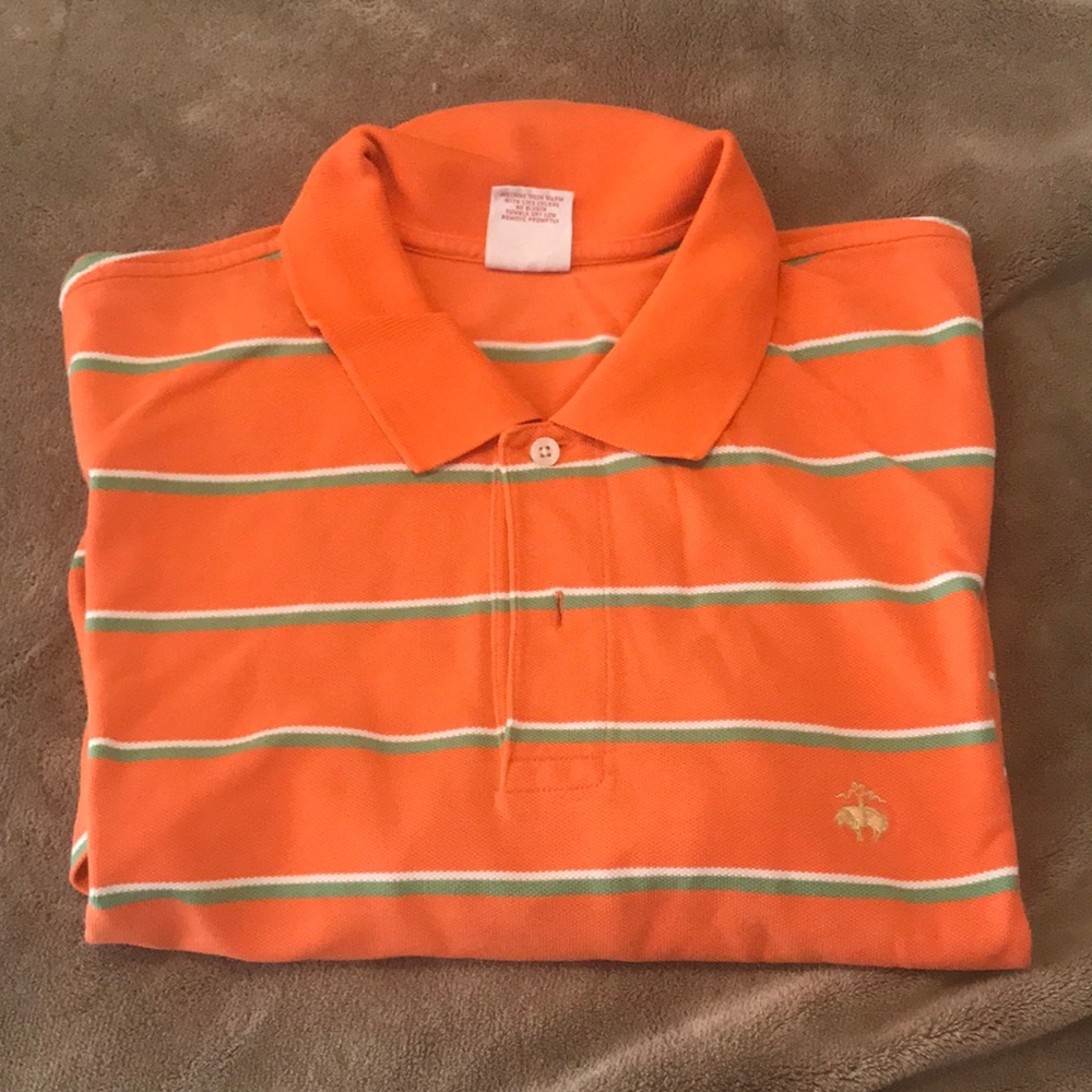 Orange Brooks Brothers polo